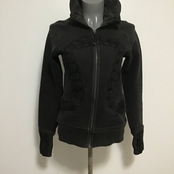 Lululemon Cuddle Up Jacket *Ruffle Black Size 4 - Picture 1 of 16
